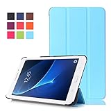Samsung Tab A T280N Cover,Galaxy Tab SM-T285 Case,Samsung Galaxy Tab 7.0 Case,Light blue Stand Leather Case Cover for Samsung Galaxy Tab A 7inch 2016 Tablet-Light bule