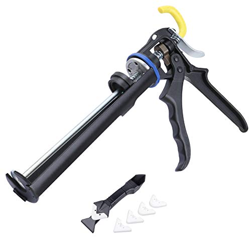 Caulk Gun, Large Caulking Gun Dripless High Thrust 181 Saving 50