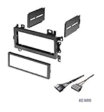 ASC Car Stereo Dash Install Mount Kit and Wire Harness Combo to install a Single Din Aftermarket Radio for some 1984-2002 Chrysler Dodge Jeep Plymouth Vehicles