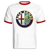 Men's Alfa Romeo Symbol Baseball Tee Shirt Red