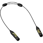 Cablz Zipz Adjustable Eyewear Retainer | Adjustable, Lightweight, Low Profile, Off-The-Neck Eyewear Retainer Strap | Black