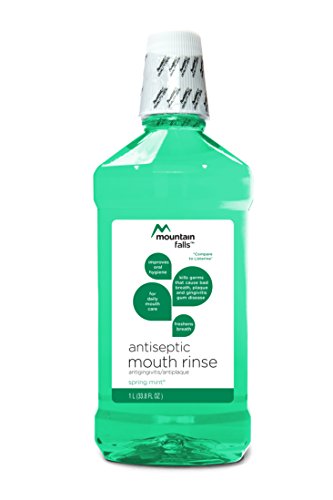 Mountain Falls Antiseptic Mouthwash, Spring Mint, Compare to Listerine, 33.79 Fluid Ounce (Pack of 4)