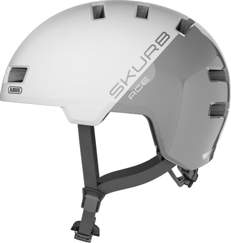 ABUS 40394 Fahrradhelm, Silber/Weiß, S (52-56 cm)