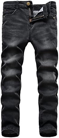 Boy's Black Skinny Ripped Distressed Slim Fit Stretch Jeans Fashion Denim Pants 10
