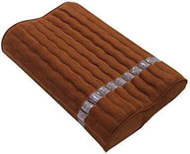 Ereada Far Infrared Amethyst Mat Pillow - High End Negative Ion and FIR Heat Pillow - Jewelry Grade Natural Amethyst - Memory Foam - Rich Brown Luxury Suede by Ereada Bio Amethyst