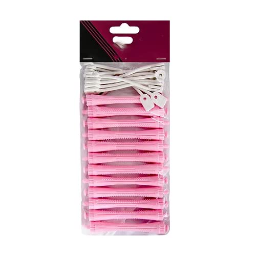 GLAMSA 12 perming rods – Curling hairdressing – DIY tool for hair styling – Hair curling with zero heat damage – Ideal for home or salon use – (Pink 7MM)