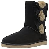 Koolaburra by UGG Women's Victoria Short Winter Boot, Black, 10 M US