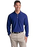 Port Authority Men's Long Sleeve EZCotton Pique Polo