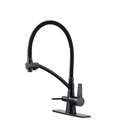 Pinchu Robinet De Cuisine Noir Avec Robinet Eau Robinet De