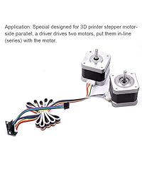 MakerHawk 4pcs Impresora 3D Módulo paralelo del motor paso a paso con doble Z con 3.937 pulg. Cables para ejes doble Z Ejecución de los motores paso a paso con doble Z Reprap Prusa Lerdge Placa de impresora 3D Impresora 3D Piezas y accesorios