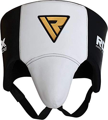 image for RDX Groin Guard for Boxing, MMA Training - Cow Hide Leather Abdo Gear 