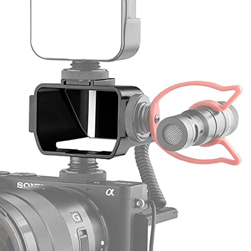 Camera Vlog Selfie Flip Screen, Easy Hood Cold Shoe Mic Light Mount