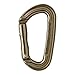 Fusion Climb FP-9301K-ST-MDBRN Contigua II Military Color Edition Grooved Straight Gate Key Nose Carabiner, One Size, Brown