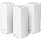 Linksys Velop AC2200 Tri-band Whole Home WiFi Intelligent Mesh System, 3-pack/5+ bedrooms/large multi-story & patio, Easy Setup, Maximize Range and Speed, Works with Alexa