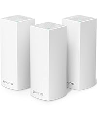 Linksys Velop AC6600 WHW0303 sistema con rejilla de Wi Fi para todo el hogar, 3 unidades. Funciona con  Alexa. Paquete de 3