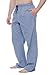 Alki'i Men's Cotton Light weight woven Pajama Pant with pockets Blue L