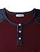 H2H Men Casual Slim Fit Long Sleeve,Short Sleeve T-Shirt Contrast Color Raglan Shirts WINENAVY US L/Asia XL (CMTTL077)