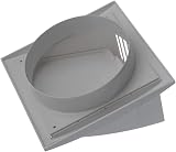 EUROPLAST Cowled Duct Cover 150mm Backdraught Shutter ABS White 6" view 4