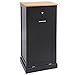 Corner Housewares SpaceMaster Microwave Kitchen Cart with 1 Drawer, Hideaway Trash Can Holder and Removeable Genuine Bamboo Cutting Board, Black