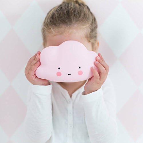 szsaichengmei LED lamps and lanterns toys, clouds, night lights, smiling face, light toys, children's room decoration night light (Pink)