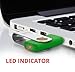 MOSDART USB2.0 16GB Flash Drive, Swivel Design with LED Indicator, Keychain Loop, FAT32 Memory Stick for Data Storage, Green(Pack of 10)