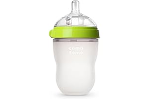 Comotomo Natural Feel Baby Bottle, Green, 8 Ounces