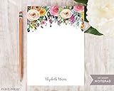MULTI FLOWER NOTEPAD - Personalized Floral Stationery/Stationary 5x7 or 8x10 Note Pad