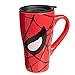 Silver Buffalo MC7088 Marvel Comics Spider-Man Eyes Ceramic Travel Mug with Friction Lid, 18-Ounces