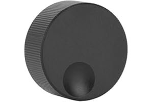 YWBL-WH Volume Control Knob Black Frosted Solid Aluminum Knob for 6mm Potentiometer 32x13mm