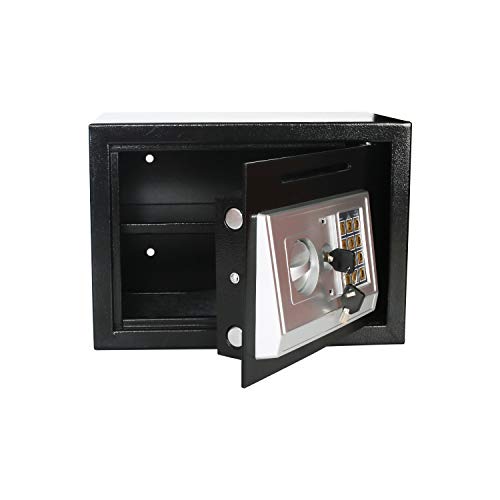eclife Security Safe Box 0.5 Cubic Feet Electronic Digital Security Safe Box Black Keypad Lock Home Office Hotel Mini Cabinet Storage,Solid Steel Construction HM-F01 - Thumbnail 4