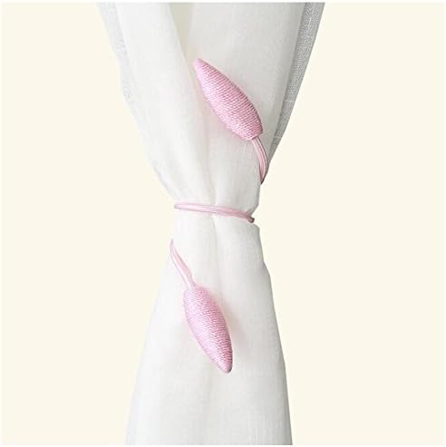 Hidecor Show Curtain Tiebacks Drapery Holdbacks Window Drape Holder for Home Office Decor, 1 Pair Pink