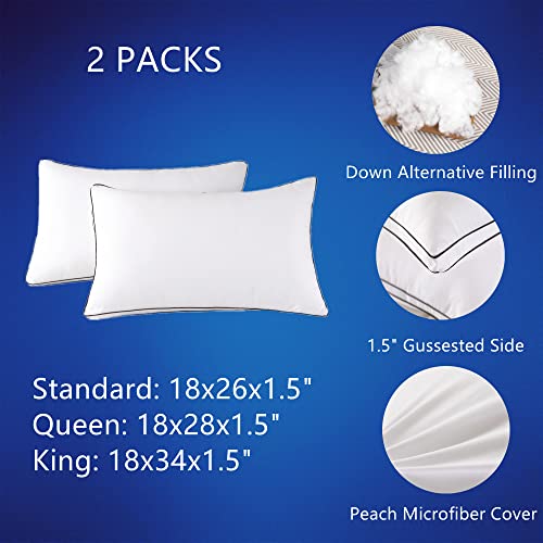 Bluffy Bed Pillows for Sleeping Down Alternative Pillows Overfilled