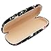 ZZ Sanity Flower Fabric Covered Clam Shell Style Eyeglass Case Spectacles Box （Black2）