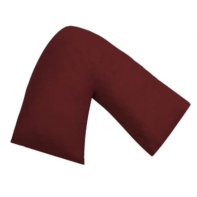 AmigoZone Plain Polycotton Back & Neck Support V Shaped Pillowcase