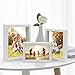 Afuly White Picture Frames 4x6 5x7 and 6x8 Three Display Shadow Box Design Deep Cases for Gallery Wall Hanging and Desk Standing Mom Day Gifts Set of 3