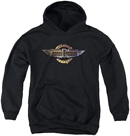 Doobie Brothers - Youth Biker Logo Pullover Hoodie, X-Large, Black