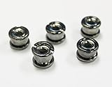 The Flying Wheels Single Bicycle Chainring Bolts - Titanium Silver Steel Set of 5