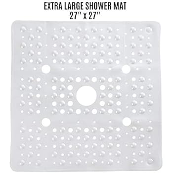 SlipX Solutions Extra Large Square Shower Mat Provides 65% More Coverage & Non-Slip Traction (27