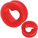 Pair 2g (6mm) to 15/16 (24mm) Heart silicone flesh tunnels ear plugs MoDTanOiz