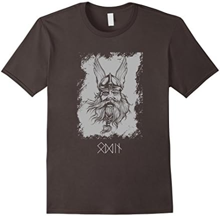 Mens Odin or Wodan Viking Warrior Ragnar Norse Valhalla T-Shirt XL Asphalt