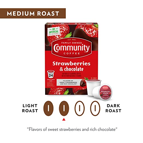 Community Coffee Strawberries & Chocolate Flavored 96 Count Coffee Pods