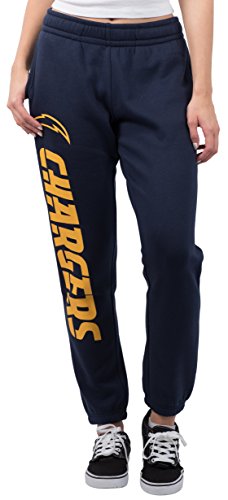 NFL Women's Los Angeles Chargers Jogger Pants Relax Fit Fleece Sweatpants, Large, Navy