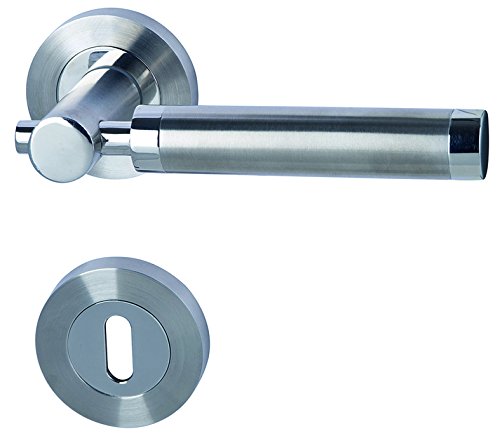 ALPERTEC Montana Rosettes Door Fitting Door Handle Latch Door Handles on Backplate (1 Pack of 88028600