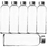 Glass Drinking Bottles For Beverage and Juice 18-oz Pack of 6