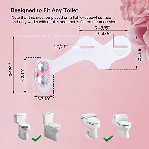 Fresh Water Bidet for Toilet with Adjustable Water Spray Pressure for
