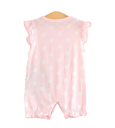 Monvecle Unisex Baby 2 Pack Summer Romper Playwear Short Sleeved Jumpsuit Set Knot 18M