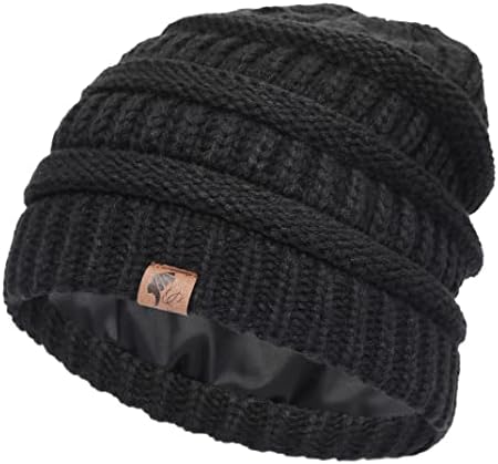 Unisex Winter Chunky Soft Stretch Cable Knit Slouch Beanie Skully