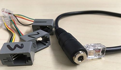 30cm-Telephone Cord RJ9 4P4C Male to 3.5MM Stereo Female Plug Adapter Cable