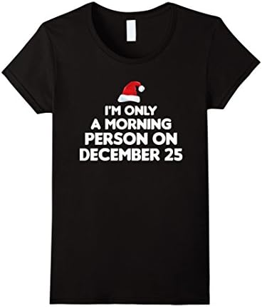 Womens Christmas Morning Funny Pajamas Christmas Holiday T-shirt Medium Black