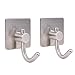 KAERSI Robe Hooks Wall Mounted for Bathroom Home Towel Hook Adhesive, Stainless Steel 2pcs